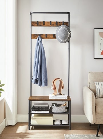 Songmics Standgarderobe in Braun/ Schwarz - (B)64 x (H)180 x (T)32,2 cm