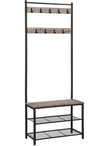 Songmics Kledingrek lichtgrijs/zwart - (B)70 x (H)175 cm