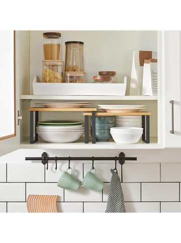 Songmics Regały (2 szt.) w kolorze jasnobrązowo-czarnym na przyprawy