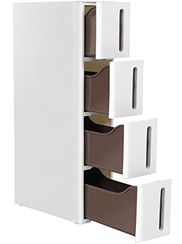 Songmics Regał stojący w kolorze białym - 45 x 83 x 17 cm