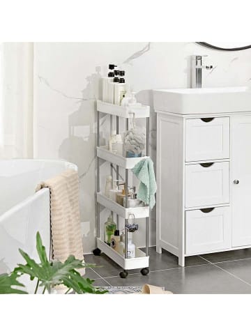 Songmics Wózek kuchenny w kolorze biało-czarnym - 40 x 86 x 12,5 cm