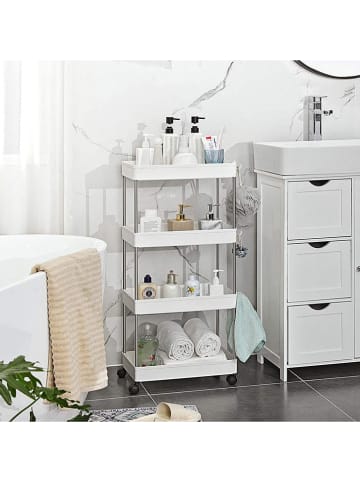 Songmics Küchenwagen in Weiß/ Silber - (B)40 x (H)88 x (T)22 cm