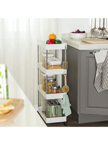 Songmics Küchenwagen in Weiß/ Silber - (B)40 x (H)88 x (T)22 cm