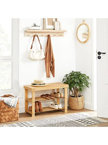 Songmics Szafka w kolorze jasnobrązowym na buty - 70 x 45 x 28,5 cm