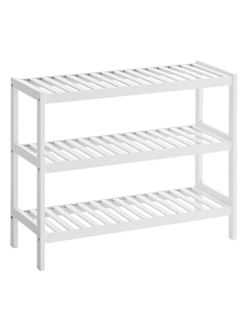 Songmics Regał w kolorze białym na buty - 70 x 55 x 26 cm