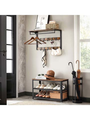 Songmics Kapstok bruin/zwart - (B)65 x (H)42 x (D)30 cm