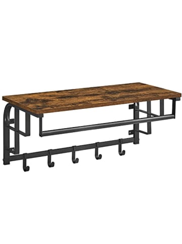 Songmics Kapstok bruin/zwart - (B)66 x (H)27 x (D)30 cm