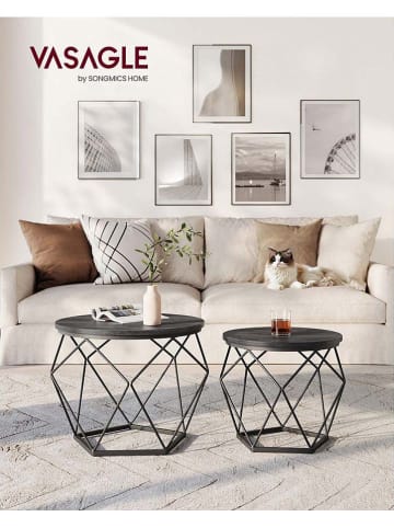 Songmics 2er-Set: salontafels zwart