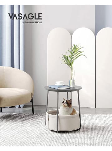 Songmics Bijzettafel wit/lichtgrijs - (H)50 x Ø 45 cm