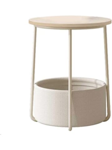 Songmics Stolik w kolorze kremowym - wys. 50 x Ø 45 cm