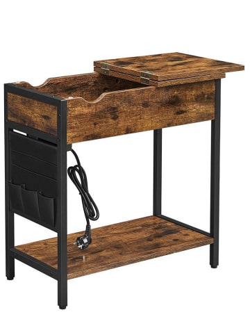 Songmics Stolik w kolorze brązowo-czarnym - 60 x 60 x 31,5 cm