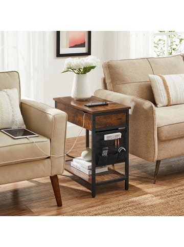 Songmics Beistelltisch in Braun/ Schwarz - (B)60 x (H)60 x (T)31,5 cm