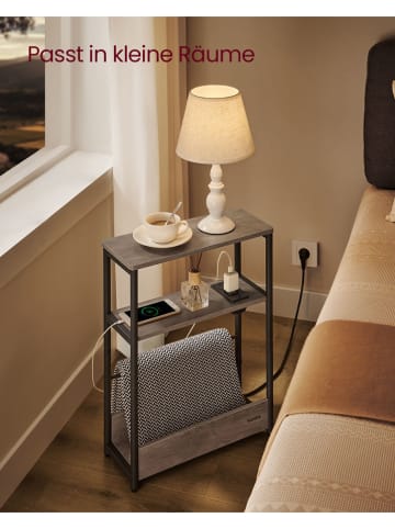 Songmics Bijzettafel lichtbruin - (B)45 x (H)58 x (D)18 cm