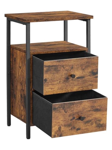 Songmics Nachtkastje bruin/zwart - (B)38 x (H)60 x (D)28 cm