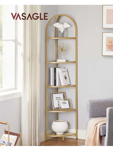 Songmics Hoekwandmeubel goudkleurig - (B)28 x (H)158 x (D)28 cm