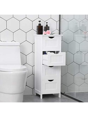 Songmics Badschrank in Weiß - (B)30 x (H)82 x (T)30 cm