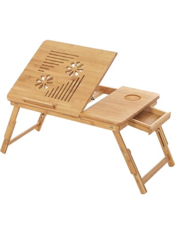 Songmics Stolik w kolorze jasnobrązowym pod laptopa - 55 x 29 x 35 cm