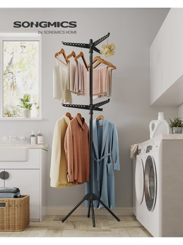 Songmics Suszarka w kolorze czarnym na pranie - wys. 191 x Ø 60 cm