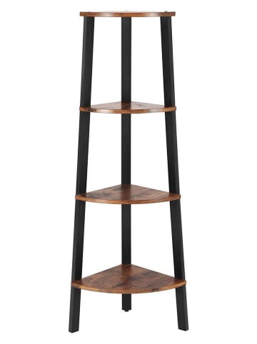 Songmics Eckenregal in Braun/ Schwarz - (B)34 x (H)125 x (T)34 cm