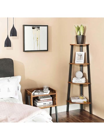 Songmics Eckenregal in Braun/ Schwarz - (B)34 x (H)125 x (T)34 cm