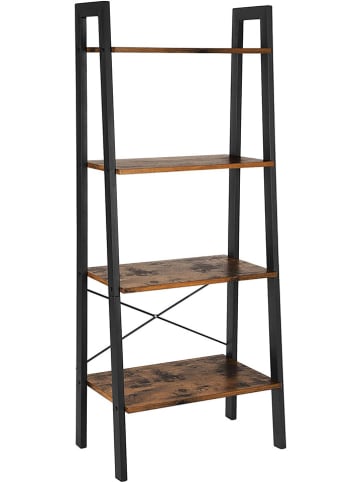 Songmics Regał stojący w kolorze czarno-brązowym - 56 x 137,5 x 34 cm