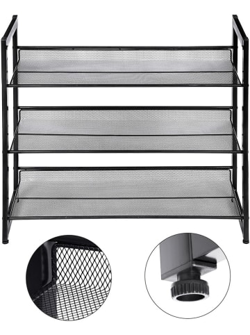 Songmics Schoenenkast zwart - (B)74 x (H)62,8 x (D)30,7 cm