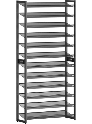 Songmics Schuhregal in Schwarz - (B)92,5 x (H)223 x (T)30,7 cm