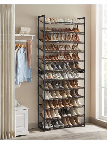 Songmics Schuhregal in Schwarz - (B)92,5 x (H)223 x (T)30,7 cm