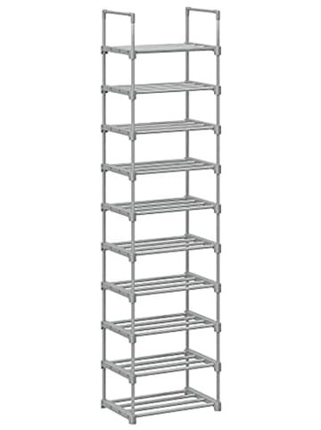 Songmics Schoenenkast lichtgrijs - (B)45 x (H)174 x (D)30 cm