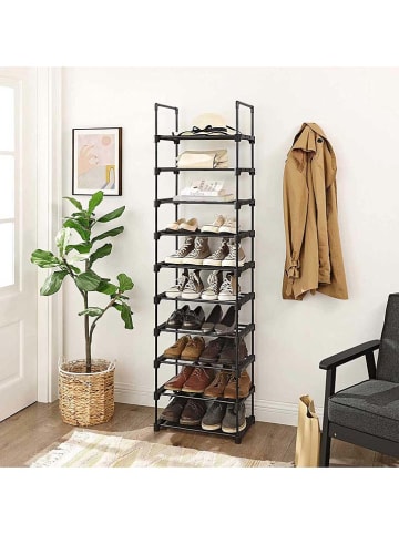 Songmics Schuhregal in Schwarz - (B)45 x (H)174 x (T)30 cm