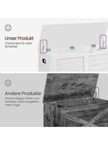 Songmics Aufbewahrungskiste in Weiß - (B)100 x (H)46 x (T)40 cm