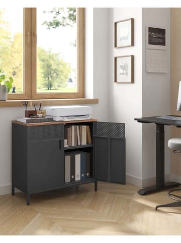 Songmics Sideboard grijs/bruin - (B)80 x (H)76 x (D)40 cm