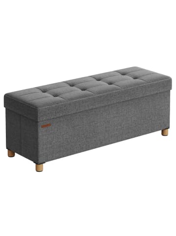 Songmics Aufbewahrungsbank in Grau - (B)110 x (H)40 x (T)38 cm