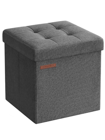 Songmics Aufbewahrungshocker in Grau - (B)30 x (H)30 x (T)30 cm