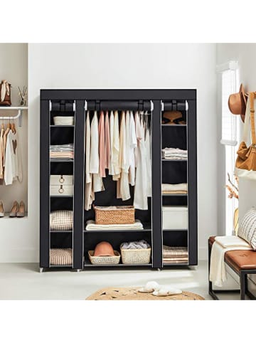 Songmics Kleiderschrank in Schwarz - (B)150 x (H)175 x (T)45 cm