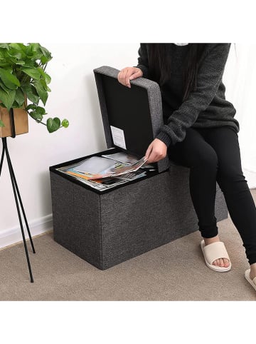 Songmics Opbergbank grijs - (B)76 x (H)38 x (D)38 cm