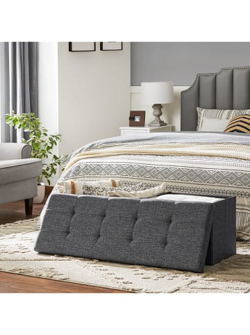 Songmics Opbergbank grijs - (B)110 x (H)38 x (D)38 cm