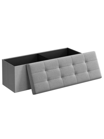 Songmics Aufbewahrungsbank in Grau - (B)110 x (H)38 x (T)35,5 cm