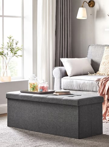 Songmics Aufbewahrungsbank in Grau - (B)110 x (H)38 x (T)38 cm