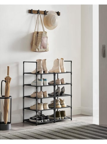 Songmics Schuhregal in Schwarz - (B)33 x (H)173 x (T)33 cm