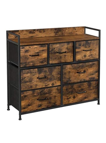 Songmics Komoda w kolorze brązowym - 98 x 85 x 28,5 cm