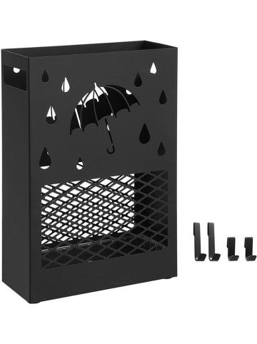 Songmics Schirmständer in Schwarz - (B)28 x (H)41 x (T)12 cm
