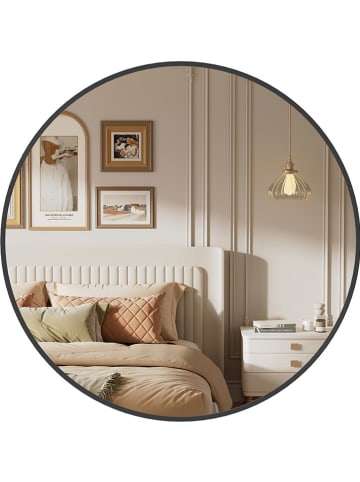 Songmics Lustro ścienne w kolorze czarnym - Ø 61 cm