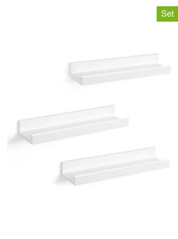 Songmics 3er-Set: Wandregale in Weiß - (B)38 x (H)5 x (T)10 cm