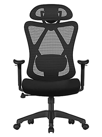 Songmics Krzesło biurowe w kolorze czarnym - 68 x 123,5 x 66 cm