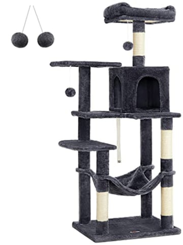 Songmics Krabpaal grijs/crème - (B)55 x (H)143 x (D)45 cm