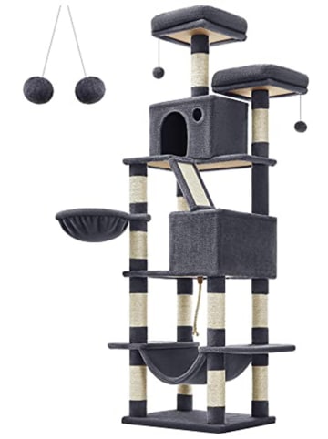 Songmics Krabpaal grijs/crème - (B)60 x (H)206 x (D)50 cm