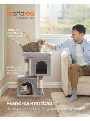 Songmics Drapak w kolorze jasnoszarym - 54 x 67 x 34 cm