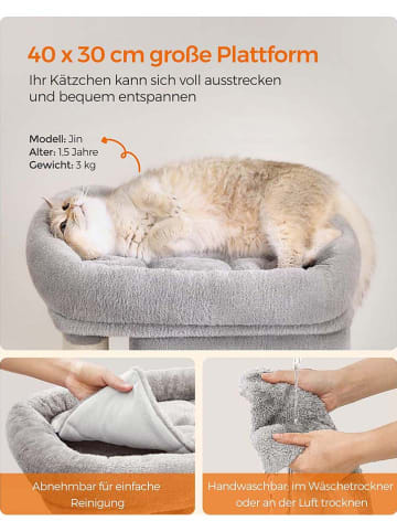 Songmics Kratzbaum in Hellgrau - (B)54 x (H)67 x (T)34 cm