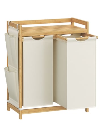 Songmics Wasmand crème/lichtbruin - (B)63 x (H)78 x (D)33 cm